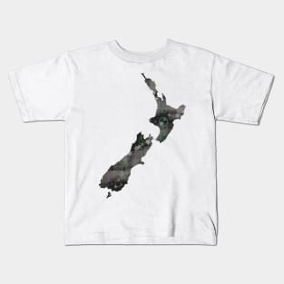 Country Silhouette - New Zealand Kids T-Shirt